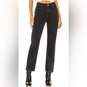 NWT Free People We The Free Dakota Straight Leg Jean in Black